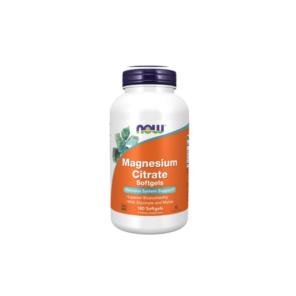 Now Foods Magnesium Citrate, 180 gel capsules