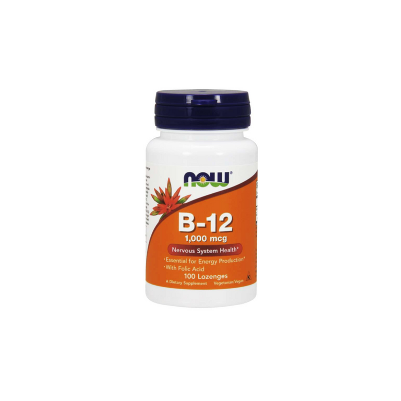 Now Foods Vitamin B-12 + folic acid 1000 mcg / 100 lozenges