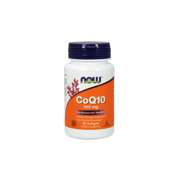 Now Foods Coenzyme Q10 100 mg + Vitamin E 50 gel capsules