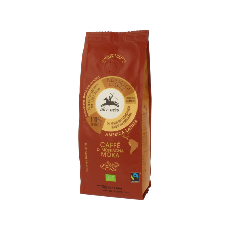 ALCE NERO ORGANIC ARABICA COFFEE (GROUND FOR MOKA) 250 g