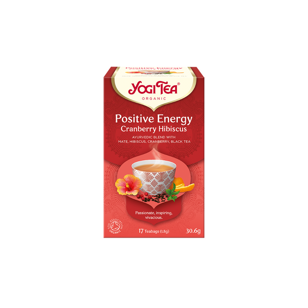 YOGI TEA ORGANIC POSITIVE ENERGY TEA WITH CRANBERRY AND HIBISCUS (17 x 1.8 g) 30.6 g
