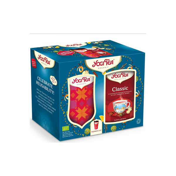 YOGI TEA SET AYURVEDIC SPICE INFUSION (17 x 2.2 g) 37.4 g AND THERMOS CUP 350 ml