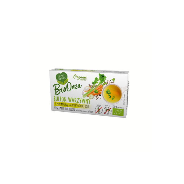 BioOaza ORGANIC GLUTEN FREE VEGETABLE BOUILLON CUBES WITH LOW CONTENT OF SALT (6 x 10 g) 60 g