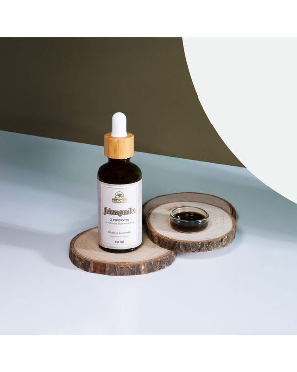 P* SLAVITO Ashwagandha with piperine on plasma water, 50ml - recommended by Dr H. Czerniak, expiry date 01.08.2025