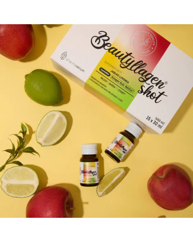 Pharmaverum NEW BEAUTYLLAGEN ® APPLE-LIME SHOT 15x30ml 15 bottles, 30 ml