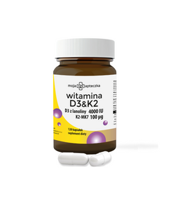 Moja Apteczka Vitamin D3 4000 IU + K2MK7 100μg – 120 capsules