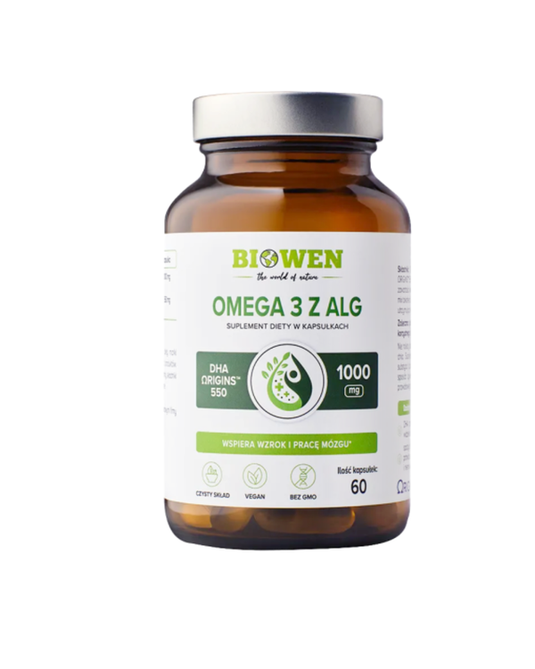Biowen New OMEGA 3 with ALGAE DHA ACIDS VEGAN IMMUNITY VISION MEMORY, 60 capsules