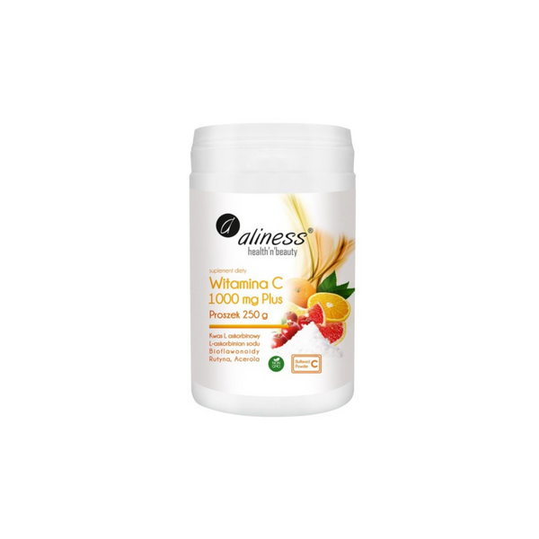 Aliness Vitamin C 1000 Buffered Plus Powder 250 g (with measuring cup)