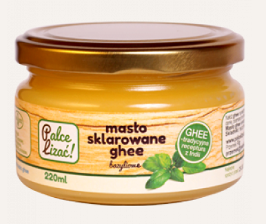 Masło Sklarowane Ghee Bazyliowe 220 ml