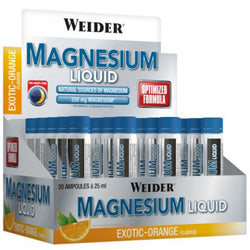 Weider Magnesium Liquid, Exotic-Orange  - 20 x 25 ml.