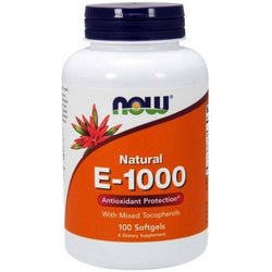 NOW Foods Vitamin E-1000 - Natural (Mixed Tocopherols)  - 100 softgels