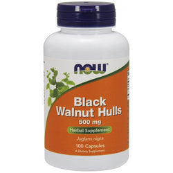 NOW Foods Black Walnut Hulls, 500mg  - 100 caps