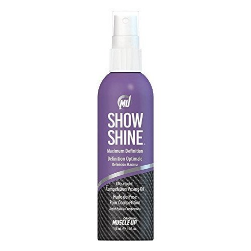 Original Muscle Up Show Shine, Maximum Definition Ultra Light Competition Posing Oil Spray  - 118 ml.