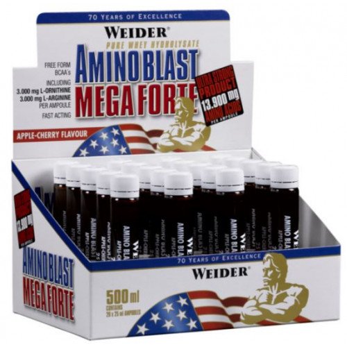 Weider Amino Blast Mega Forte, Apple-Cherry  - 20 x 25 ml.