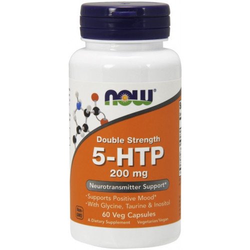 NOW Foods 5-HTP with Glycine Taurine & Inositol - 200mg  - 60 vcaps