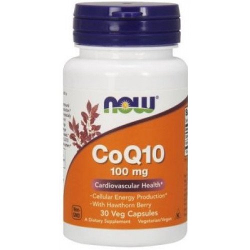 NOW Foods CoQ10 with Hawthorn Berry - 100mg  - 30 vcaps