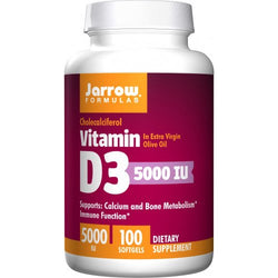 Jarrow Formulas Vitamin D3 - 5000 IU  - 100 softgels