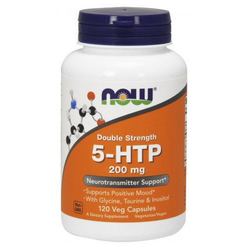 NOW Foods 5-HTP with Glycine Taurine & Inositol - 200mg  - 120 vcaps