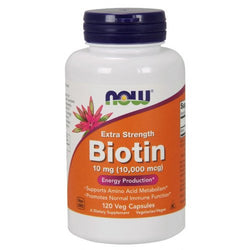 NOW Foods Biotin - 10mg Extra Strength  - 120 vcaps