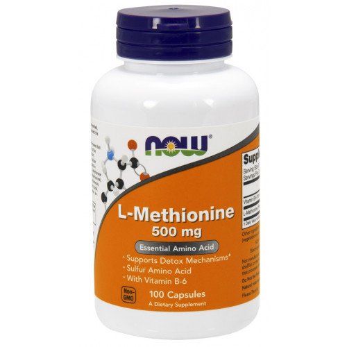 NOW Foods L-Methionine, 500mg  - 100 caps