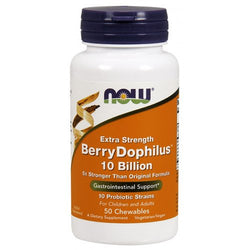 NOW Foods BerryDophilus, 10 Billion (Extra Strength)  - 50 chewables