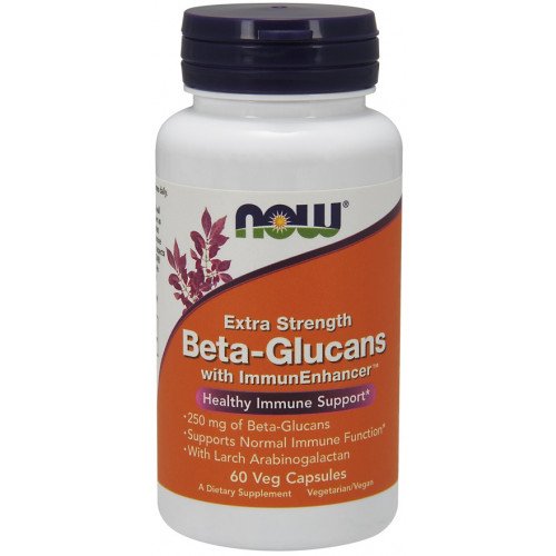 NOW Foods Beta-Glucans with ImmunEnhancer, Extra Strength  - 60 vcaps