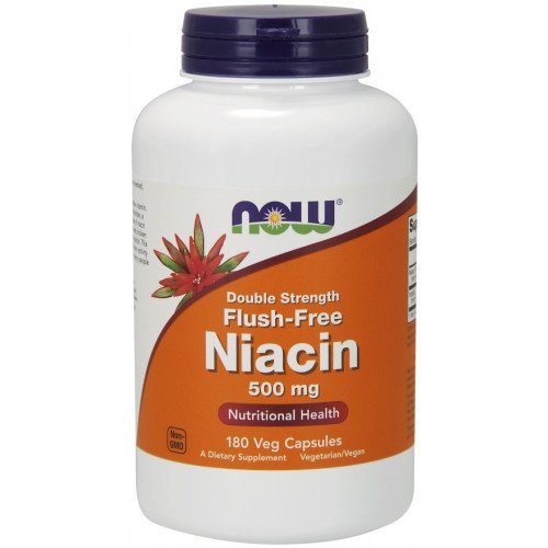 NOW Foods Niacin Flush-Free - 500mg (Double Strength)  - 180 vcaps