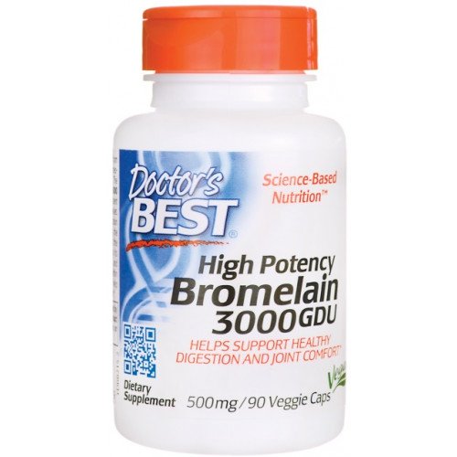 Doctor's Best High Potency Bromelain 3000 GDU, 500mg  - 90 vcaps