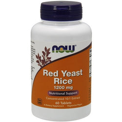 NOW Foods Red Yeast Rice Concentrated 10:1 Extract, 1200mg  - 60 tablets