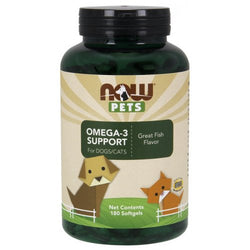 NOW Foods Pets, Omega-3 Support  - 180 softgels