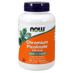 NOW Foods Chromium Picolinate - 200mcg  - 250 vcaps