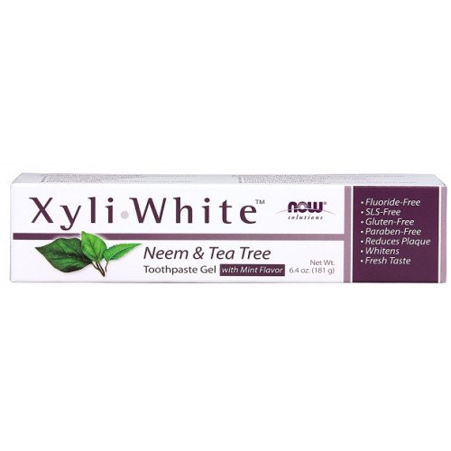 NOW Foods XyliWhite - Neem & Tea Tree Toothpaste Gel  - 181 grams