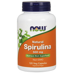 NOW Foods Spirulina - Natural, 500mg  - 120 vcaps