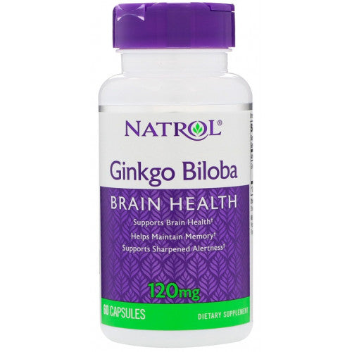 Natrol Ginkgo Biloba, 120mg  - 60 caps