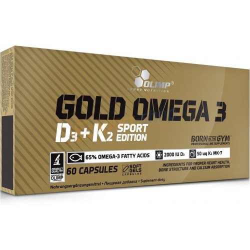 Olimp Nutrition Gold Omega 3 D3 + K2 Sport Edition  - 60 caps