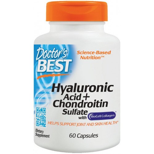 Doctor's Best Hyaluronic Acid + Chondroitin Sulfate with BioCell Collagen  - 60 caps