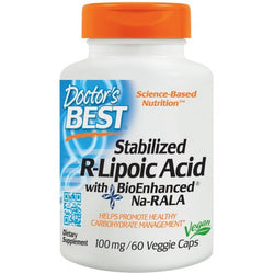 Doctor's Best Stabilized R-Lipoic Acid with Na-RALA - 100mg  - 60 vcaps