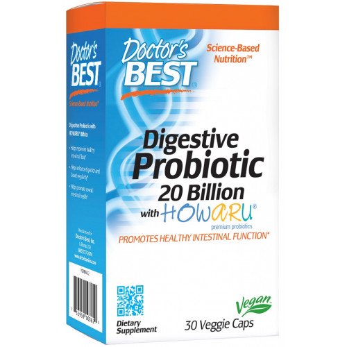 Doctor's Best Digestive Probiotic, 20 Billion CFU  - 30 vcaps