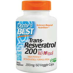 Doctor's Best Trans-Resveratrol with ResVinol - 200mg  - 60 vcaps