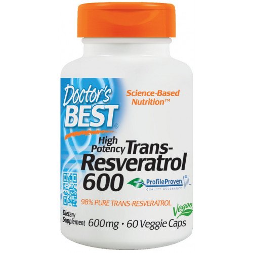 Doctor's Best Trans-Resveratrol 600, 600mg  - 60 vcaps