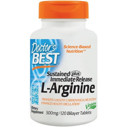 Doctor's Best L-Arginine - Sustained + Immediate Release, 500mg  - 120 tablets