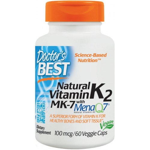 Doctor's Best Natural Vitamin K2 MK7 with MenaQ7 - 100mcg  - 60 vcaps