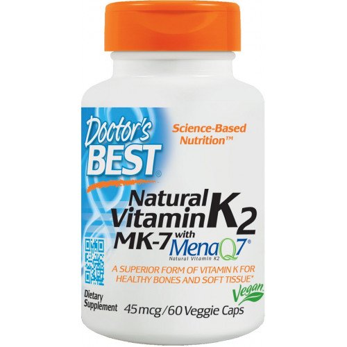 Doctor's Best Natural Vitamin K2 MK7 with MenaQ7 - 45mcg  - 60 vcaps