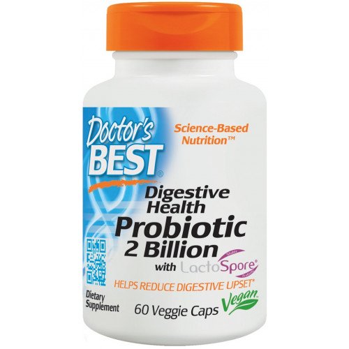 Doctor's Best Digestive Health Probiotic 2 Billion with LactoSpore  - 60 vcaps