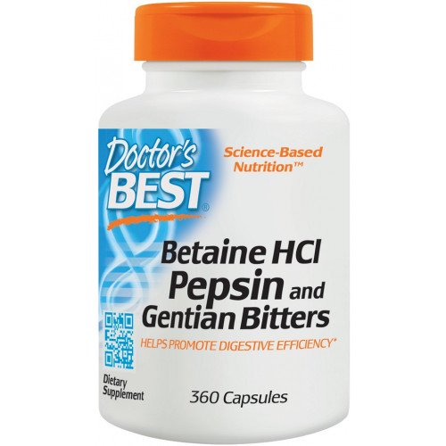 Doctor's Best Betaine HCl Pepsin & Gentian Bitters  - 360 caps