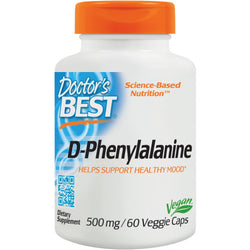 Doctor's Best D-Phenylalanine, 500mg  - 60 vcaps