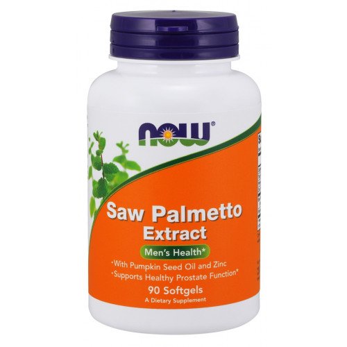 NOW Foods Saw Palmetto Extract with Pumpkin Seed Oil and Zinc, 80mg  - 90 softgels