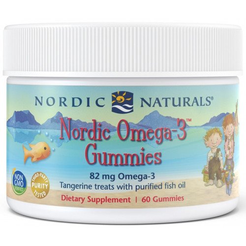 Nordic Naturals Nordic Omega-3 Gummies - 82mg Tangerine Treats  - 60 gummies