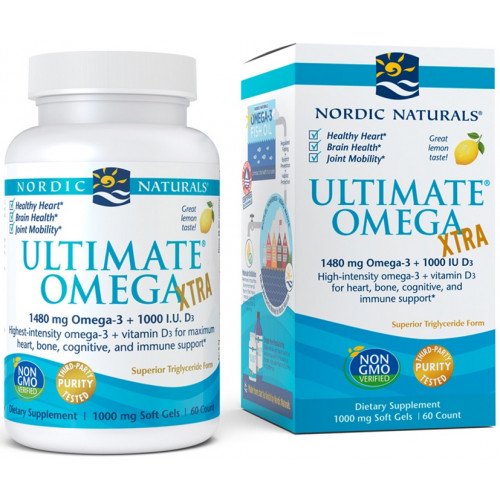 Nordic Naturals Ultimate Omega Xtra - 1480mg Lemon  - 60 softgels