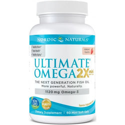 Nordic Naturals Ultimate Omega 2X Mini, 1120mg Strawberry  - 60 mini softgels